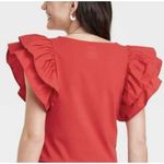 A New Day Target -  Double Flutter Sleeve Slim Fit Shirt, Black, Size S, NWOT Photo 1