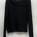 Nic+Zoe  xl Black Aysymetrical Neckline ribbed Sweater wool/laine angora blend Photo 0