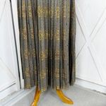 Calliope Vintage Jewel Damask Print Pleated Maxi Skirt Taupe 10 Tan Photo 6