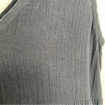 Quince 100% Organic Cotton Gauze Tiered Maxi Dress Black Small Photo 12
