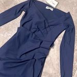 Chiara Boni La Petite Robe Silveria Off-the-Shoulder Dress in Navy, NWT, Size 6 Photo 8