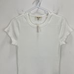 Madewell Ribbed Crewneck Tee Basics Stretch Modal Cotton Basics Small NWT Photo 6