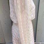 Flying Tomato  Chiffon Sheer Geometric Print Dress In Cream Size Sm Photo 3