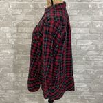 J.Jill Red Plaid Tartan Button Down Tunic Photo 3