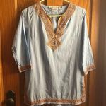 Gretchen Scott  Embroidered Tunic Top Size Small Photo 0