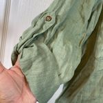 ZARA Women's  100% Linen Shirt Basic Light Khaki Green Loose Size XXL NWT #6836 Photo 2