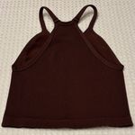 Free People New!  Movement Happiness Runs XS/S Ribbed Cocoa Brown Crop Top Photo 10