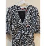 Scotch & Soda Black White Floral Drape Knot Tiered Midi Dress US 8 EU 38 $218 Photo 5