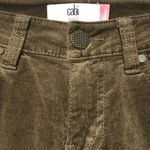 CAbi skinny cords #3567 moss olive green size 0 gorpcore corduroy fall office Photo 3