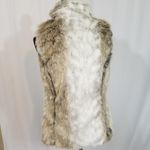 Reversible Fuda Faux Fur/Faux Leather Vest Tan Size M Photo 1
