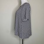 H&M  Swing T Shirt Medallion Pattern XS Black Photo 2