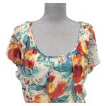 AUW FLoral Chiffon Blouson Dress
Large Braided Narrow Belt Orange Photo 4