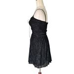 Spy Zone Exchange Lace Up Lace Mini Dress Black Photo 5