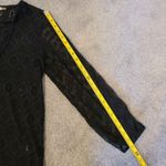 Alice + Olivia Top Size Extra Small Carroll 3/4 Sleeve Eyelet Tunic Black Photo 9