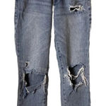 PacSun ‎ Size 25 Mom Jeans Button Fly Distressed Mid Rise Stone Wash Denim Boho Photo 0