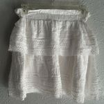 The Shirt by Rochelle Behrens White Cotton Eyelet Mini Skirt Size XS Cottagecore Photo 2