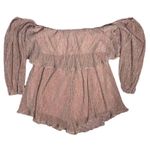 Bluebell Boutique Women's Shimmer Sparkle Romper Cold Shoulder Size 3XL Brown Photo 1