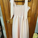 ASOS DESIGN shirred bunny tie prom midi dress Photo 4