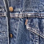 Levi's Vintage 80s 77933 Crop Trucker Jacket Orange Tan Tab Jean Denim MEDIUM Photo 1