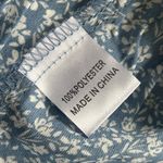 Petal and Pup  Smocked Tiered Puff Sleeve Floral Blue White Mini Dress Size 8 Photo 10