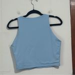 Reoria Light Blue‎ High Neck Crop Tank Top Size L Blue Size L Photo 3