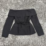 ASOS DESIGN Tailored Off-The-Shoulder Top in Black, Size 4 Photo 2