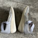 Vionic  Ellery Shoes Womens 6 Metallic Silver Comfy Low Wedge Elastic Ankle Strap Photo 7