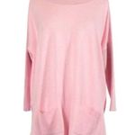 Lilly Pulitzer Cobo Sweater S Pink Glitter Sleeve Boatneck Front Pockets Preppy Photo 2