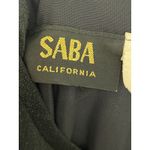 Vintage Saba Sleeveless Maxi Dress Size 8 Black Metallic 70s 80s Retro Sheath Photo 4