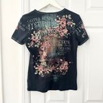 Jamee J Vintage USA Y2K Black Grand Ale Dark Romantic Baby Tee Top Large French Photo 5