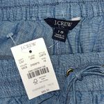 J.Crew NWT Sz 18 Blue Chambray Drawstring Elastic Waist Cuff Hemline Crop Pants Photo 2