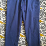 Mandala Periwinkle 6 Pocket Slim Scrub Pants EUC Size LP Blue Photo 0