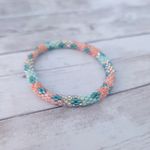 Vintage Bracelet Pastel Tones Beaded Photo 4