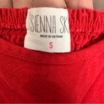 Sienna Sky Rayon Linen Blend Red Crop Tank Top Bow Straps Size Small Photo 5