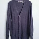 Oscar de la Renta  Dark Gray Buttondown Cotton Sweater Photo 0