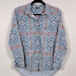 Eddie Bauer Southwestern Aztec Hiking Cotton Longsleeve Shirt Women Medium Photo 0