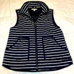 Miami (Francesca’s) Navy & White Quilted Vest Photo 0