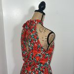 BTFBM Women Floral Dresses Casual Summer Sleeveless Halter Neck Ruffle Belt Boho Size L Photo 8