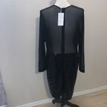 NWT Red Dot Boutique Black Sheer Mesh Long Sleeves Club Sequins Dress Size 1X Photo 6
