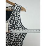 Banana Republic  Leopard Jacquard V-Neck Sleeveless Fit And Flare Dress 6 NWT Photo 2