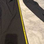 Elie Tahari Black Pinstriped Pleated Wide Leg Pants Size Medium Photo 7