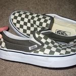 Vans Womens Green and White Checkered Photo 0