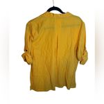White Stag Nwt  Marigold Roll Tab Sleeve Crinkle Button Down Blouse Photo 1
