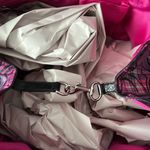 Coach  tote XL pink/purple multi colored plaid black Glitter C’s throughout EUC Photo 10