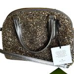 Kate Spade NWT New Mini Reiley Laurel Way Glitter Bag Satchel Crossbody Gunmetal Photo 9