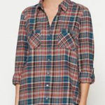 Joie NWOT  Deep Marine Sumba Flannel Top Shirt Photo 0