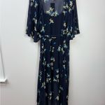 City Chic   Maxi Dress in navy blue with a floral print Wrap Dress size 18 Photo 5