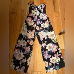 Band of Gypsies Womens Sleeveless Floral Jumpsuit Wide leg smocked Size M Photo 8