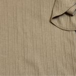 MIOU MUSE Ribbed Ruffle Sleeve Top Tan Photo 4