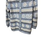 Cherokee Vintage  Blue Snowflake Fair Isle Cardigan Sweater Size 14W/16W Photo 2